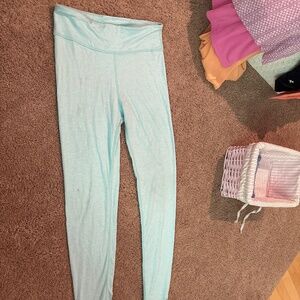 Teal stretchy leggings